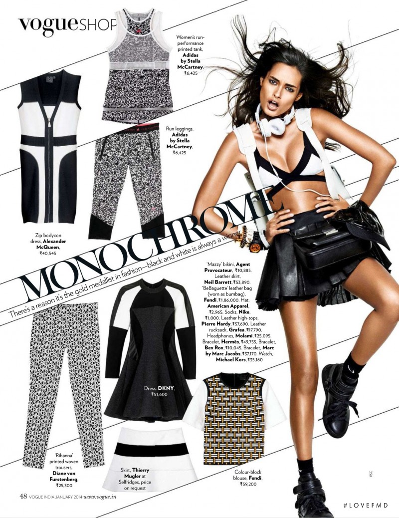 Gizele Oliveira featured in Vogue Shops, January 2014