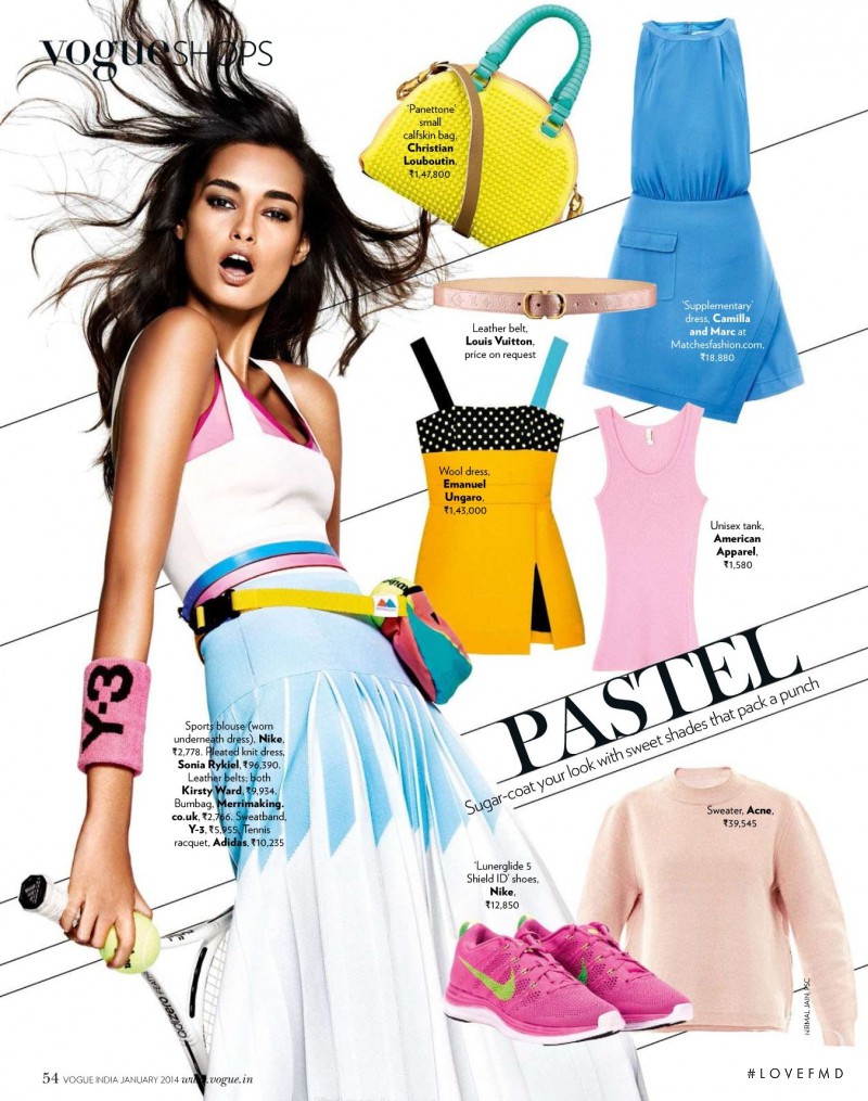 Gizele Oliveira featured in Vogue Shops, January 2014