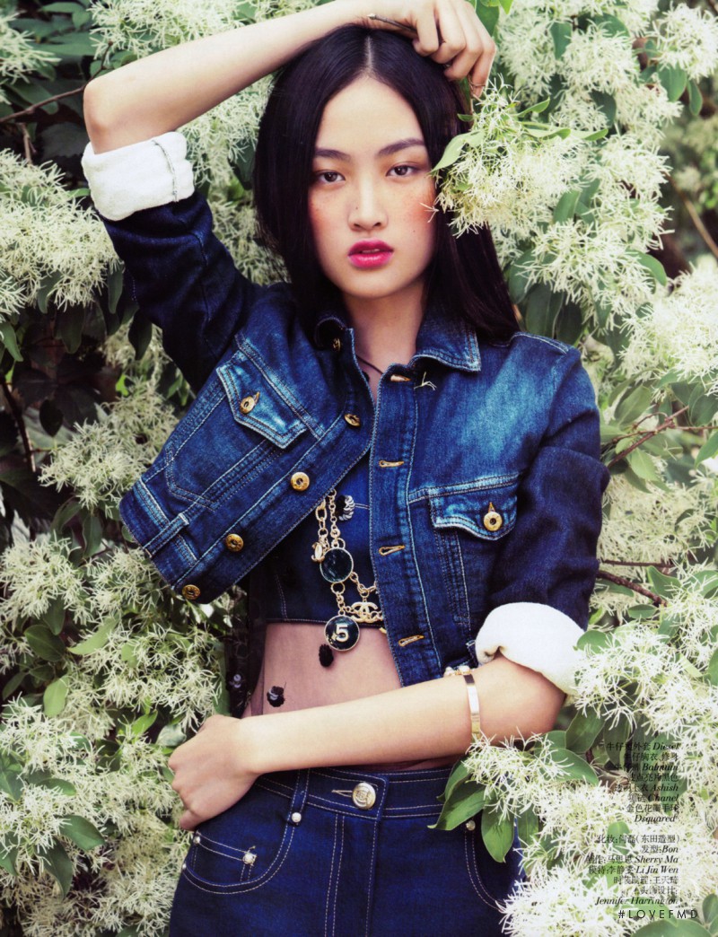 Jing Wen featured in Denim Attitude, July 2013