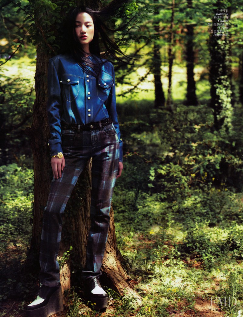 Jing Wen featured in Denim Attitude, July 2013