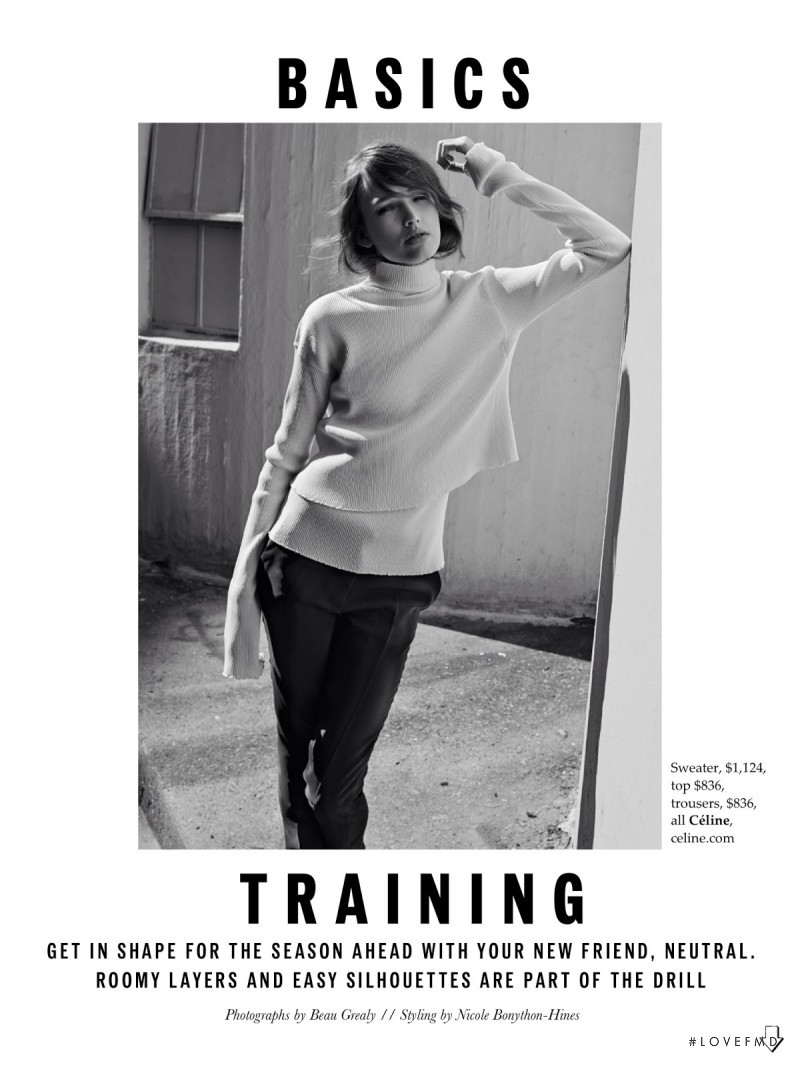 Maddison Brown featured in Basics Training, February 2014