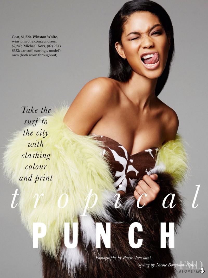 Chanel Iman featured in Tropical Punch, February 2014