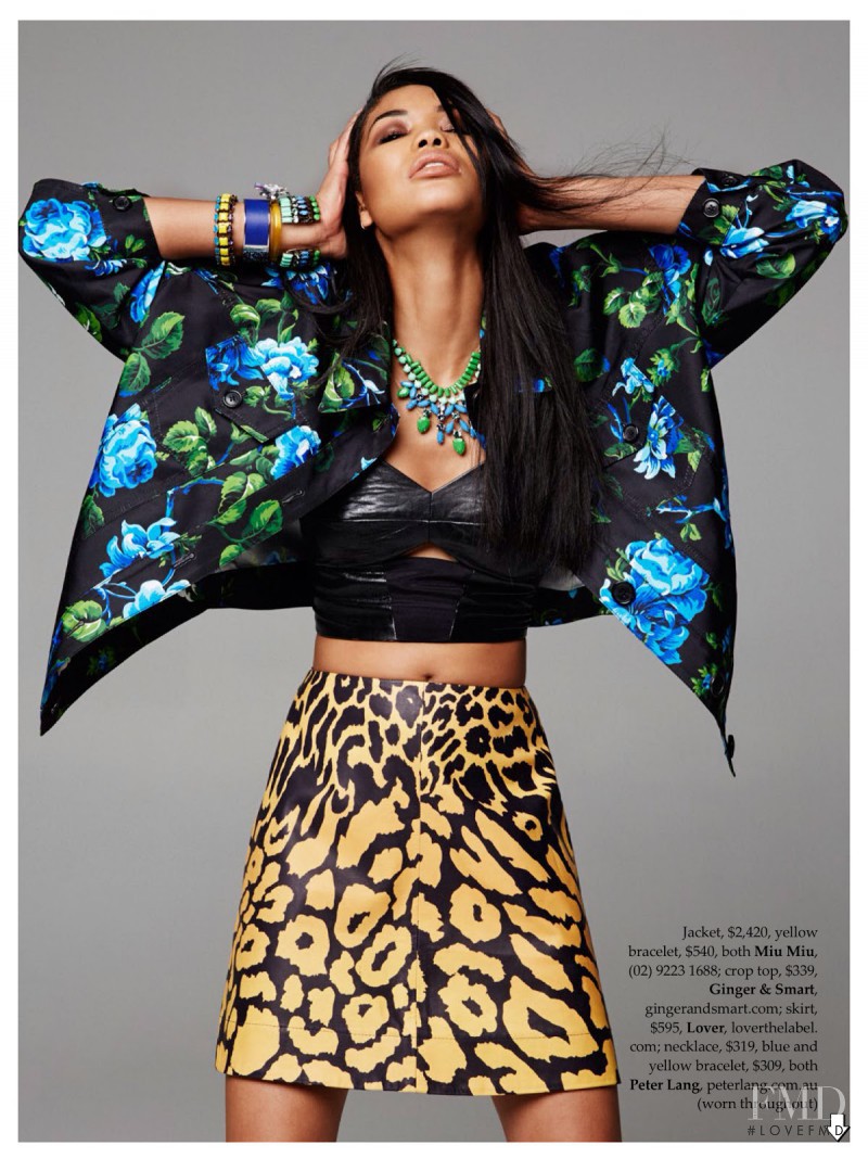 Chanel Iman featured in Tropical Punch, February 2014