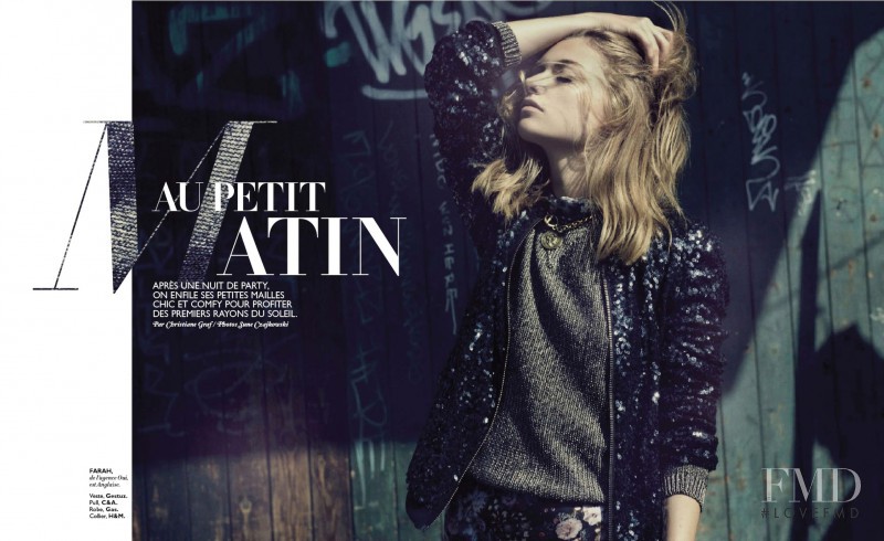 Farah Holt featured in Au Petit Matin, January 2014
