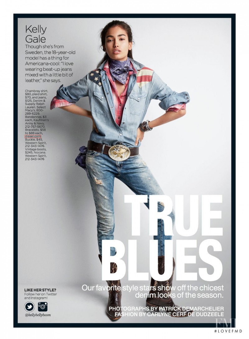 Kelly Gale featured in True Blue, March 2014