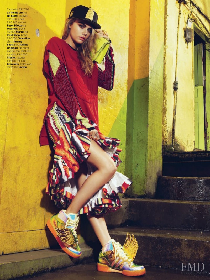 Cara in Vogue Brazil with Cara Delevingne Valentino, Adidas Originals,3.1 Phillip Lim - (ID:11729) - Fashion Editorial | | The FMD