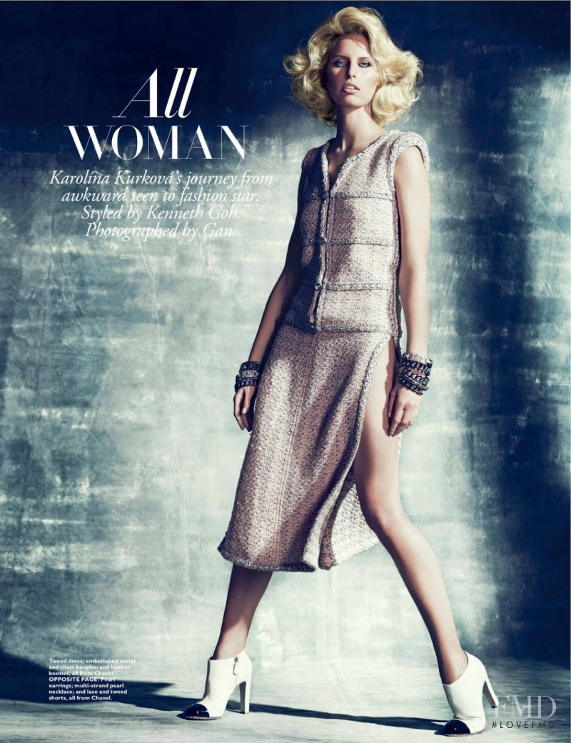Karolina Kurkova featured in All Woman, February 2014