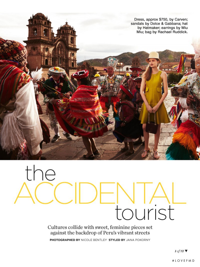 Nathalia Oliveira featured in The Accidental Tourist, March 2014