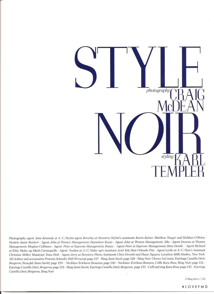 Style Noir, July 2009