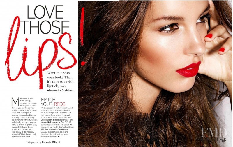 Kate King featured in Love Those Lips, March 2014