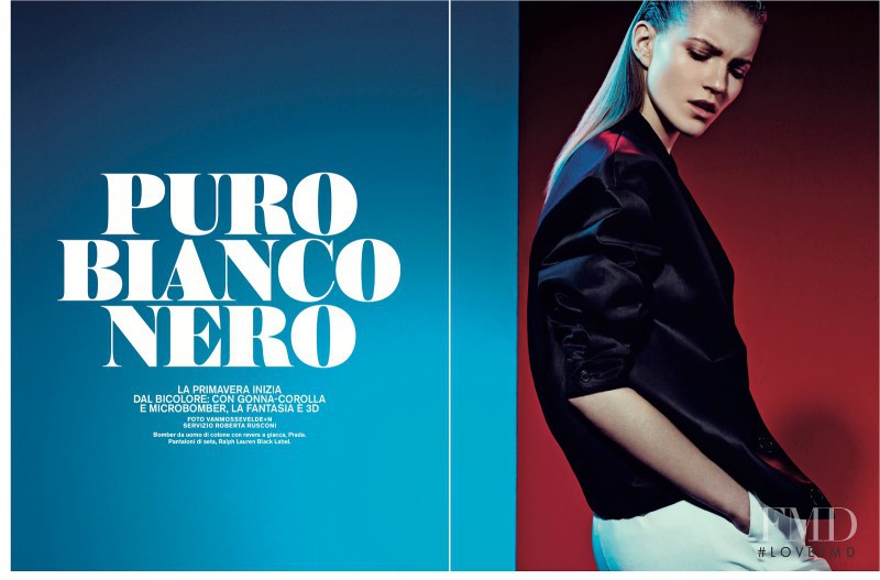 Julia Suszfalak featured in Puro Bianco Nero, January 2014