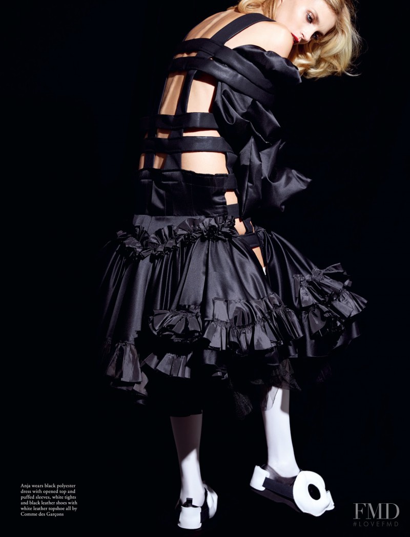 Anja Rubik featured in Comme Des Garcons, March 2014