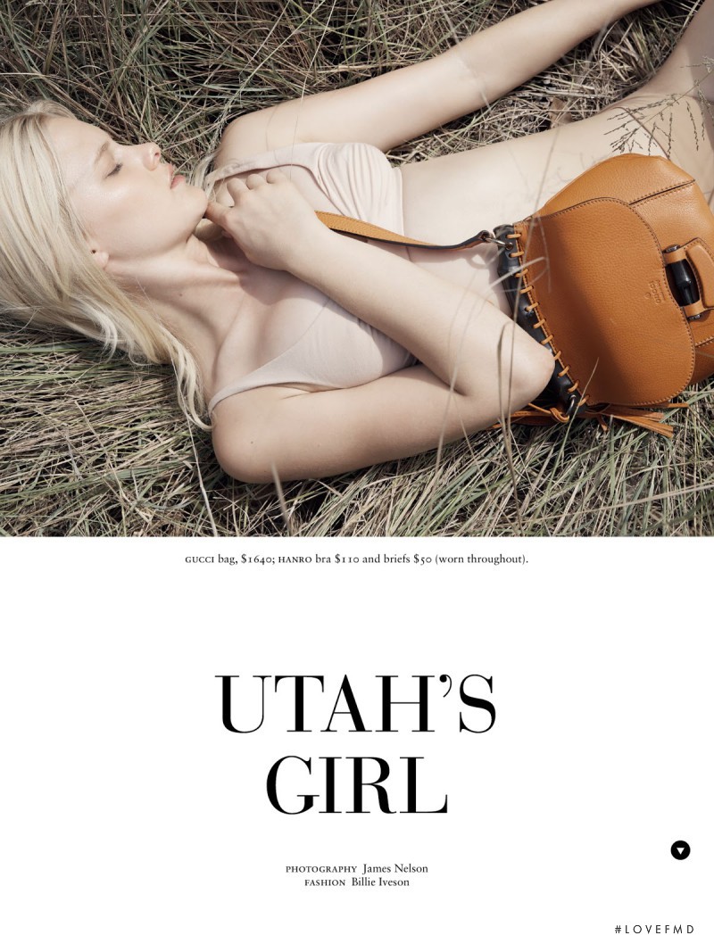 Hannah Holman featured in Utah\'s Girl, February 2014