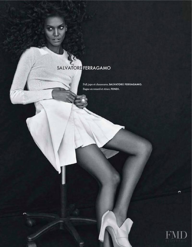 Liya Kebede featured in Jolie Liya, February 2014