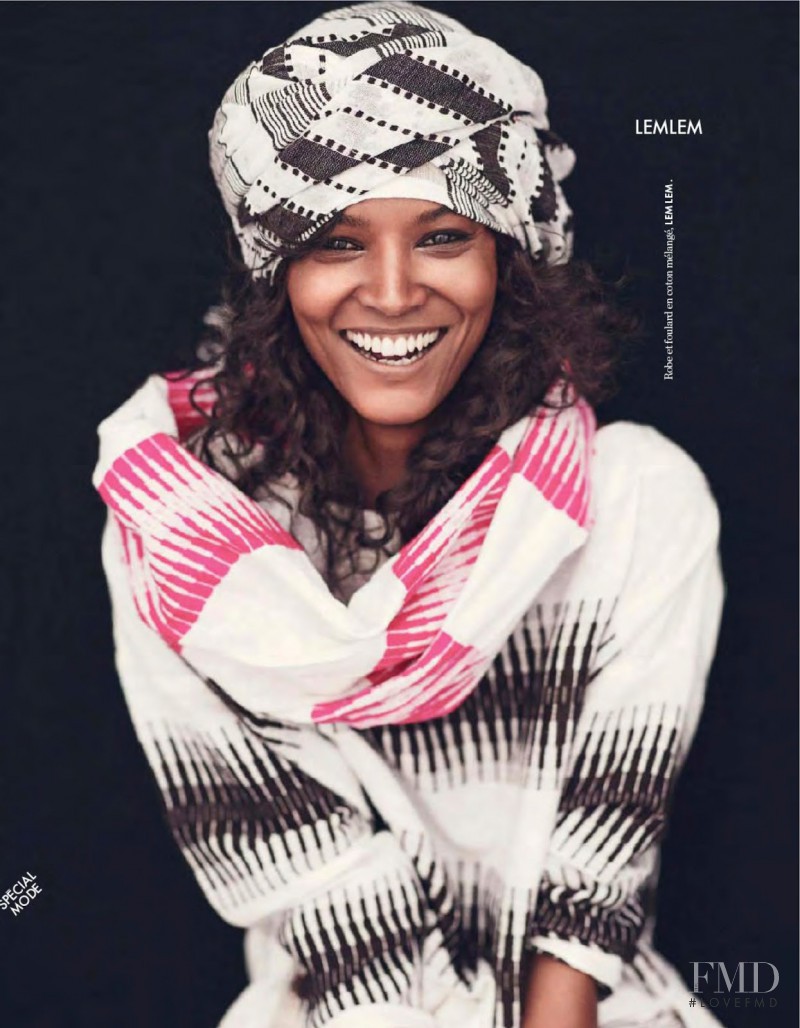 Liya Kebede featured in Jolie Liya, February 2014