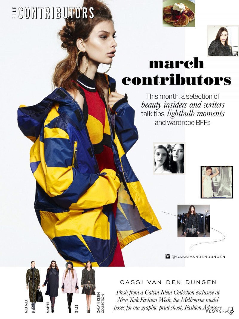 Cassi van den Dungen featured in Fashion Advisory, March 2014