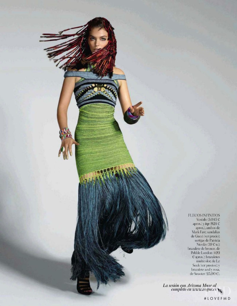 Arizona Muse featured in La Masai Blanca, March 2014