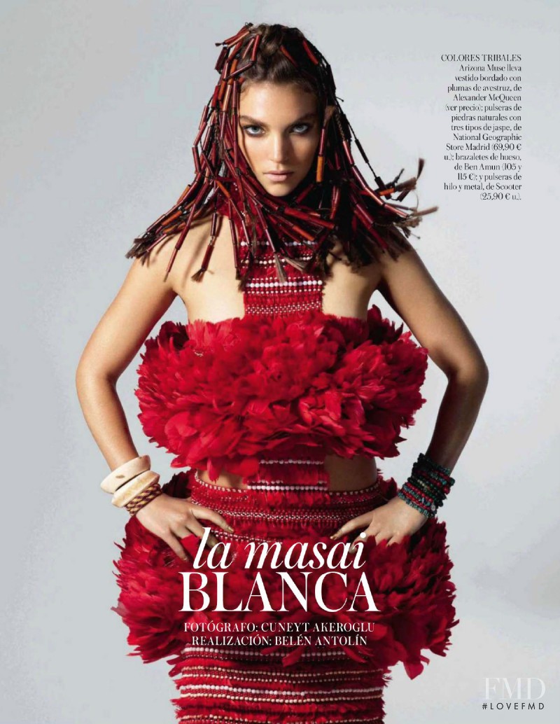 Arizona Muse featured in La Masai Blanca, March 2014