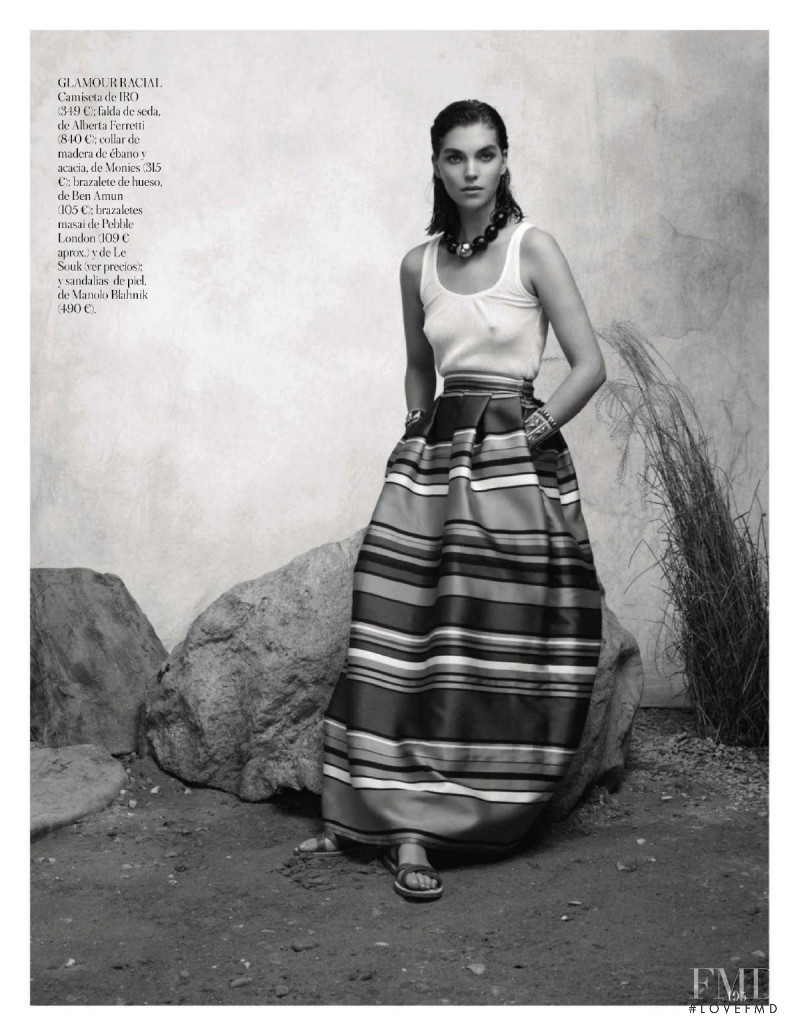 Arizona Muse featured in La Masai Blanca, March 2014