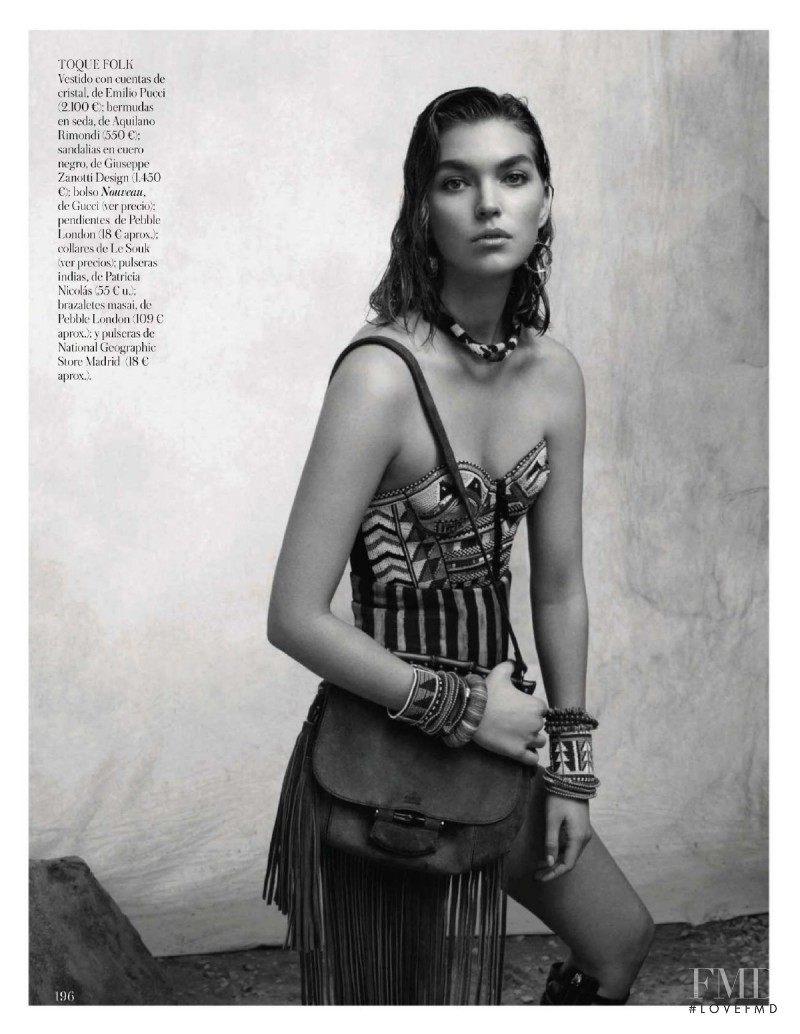 Arizona Muse featured in La Masai Blanca, March 2014