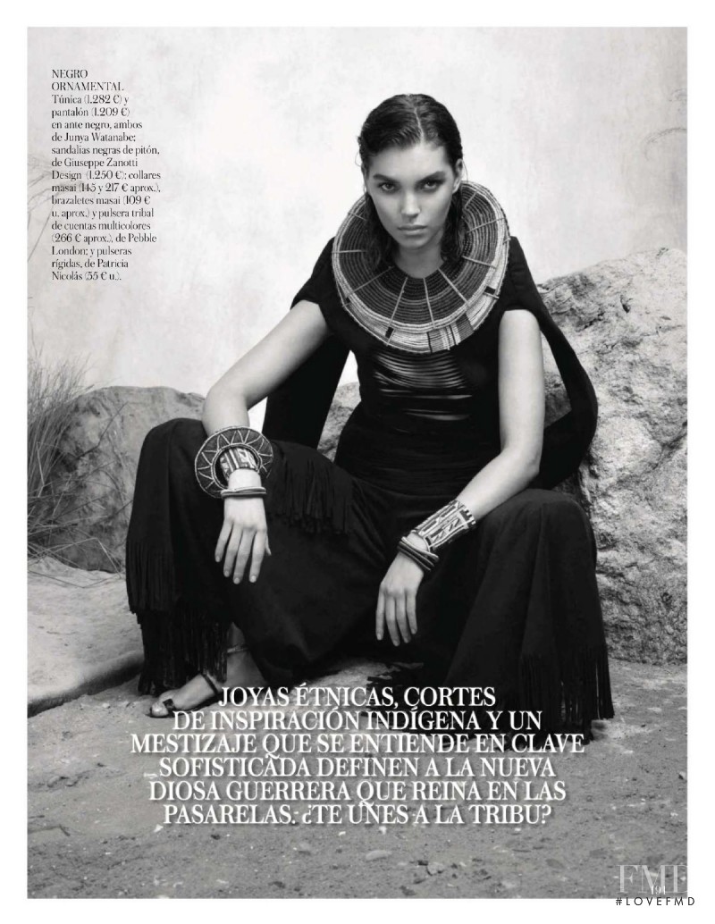 Arizona Muse featured in La Masai Blanca, March 2014