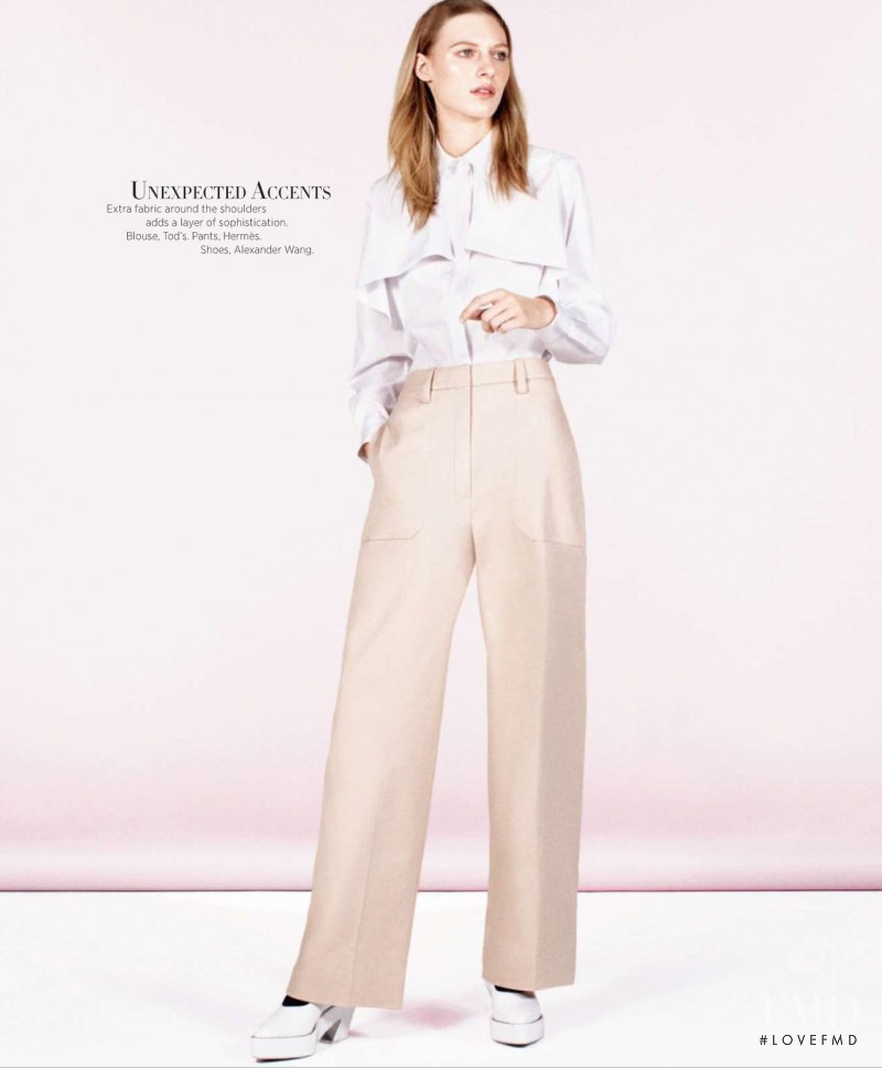 Julia Nobis featured in Spring\'s Must-Have: Shirts, April 2014