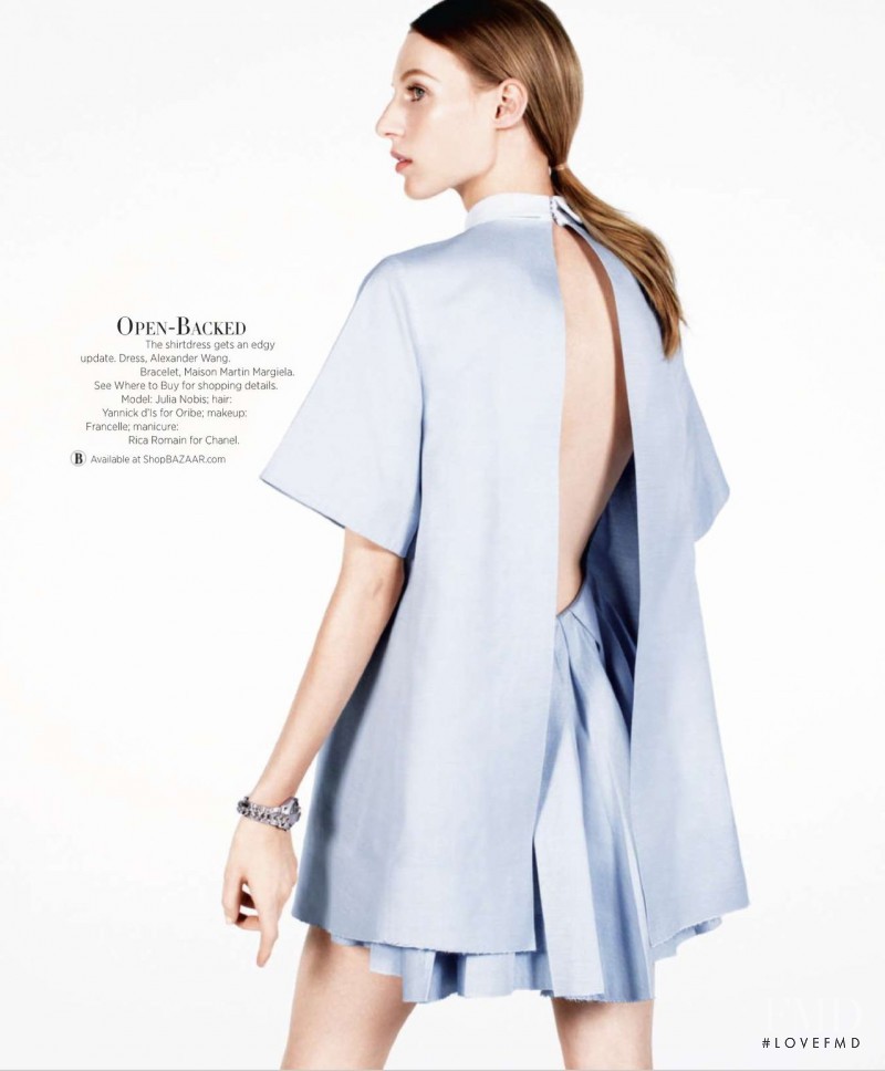 Julia Nobis featured in Spring\'s Must-Have: Shirts, April 2014