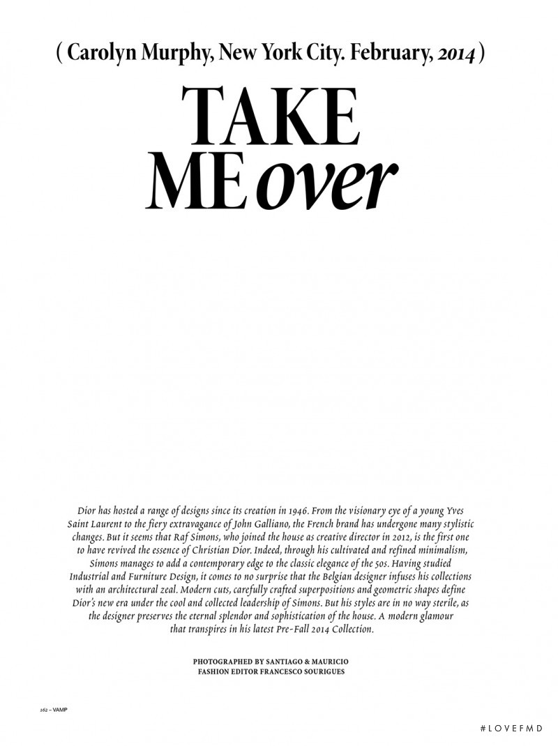 Take Me Over, March 2014