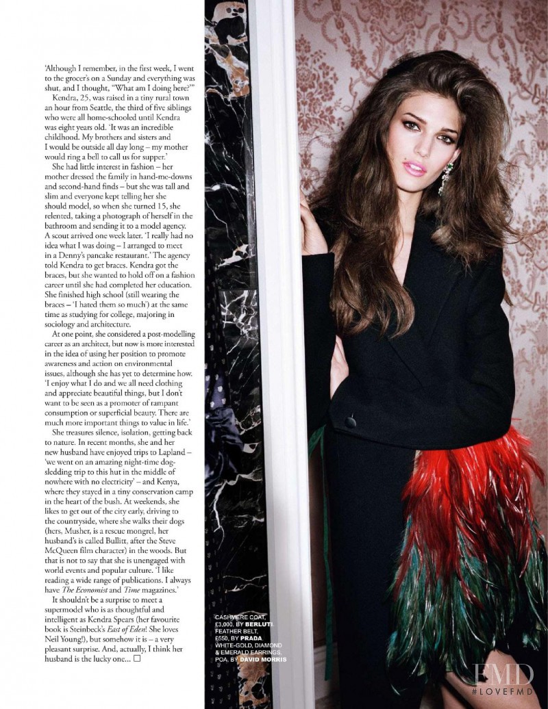 Kendra Spears featured in A Fashion Fairytale, April 2014