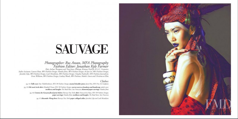 Gwen Lu featured in Sauvage, March 2010