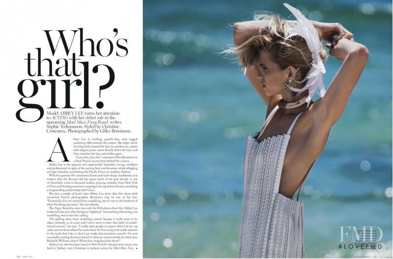 Abbey Lee Kershaw featured in Who\'s That Girl, April 2014