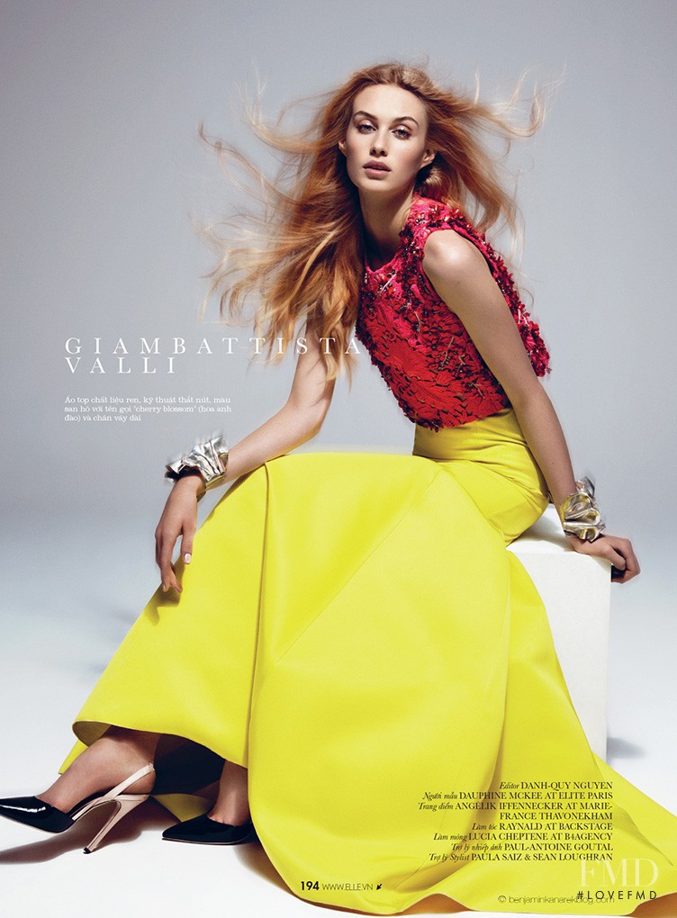 Dauphine McKee featured in The Art Of Haute Couture, April 2014