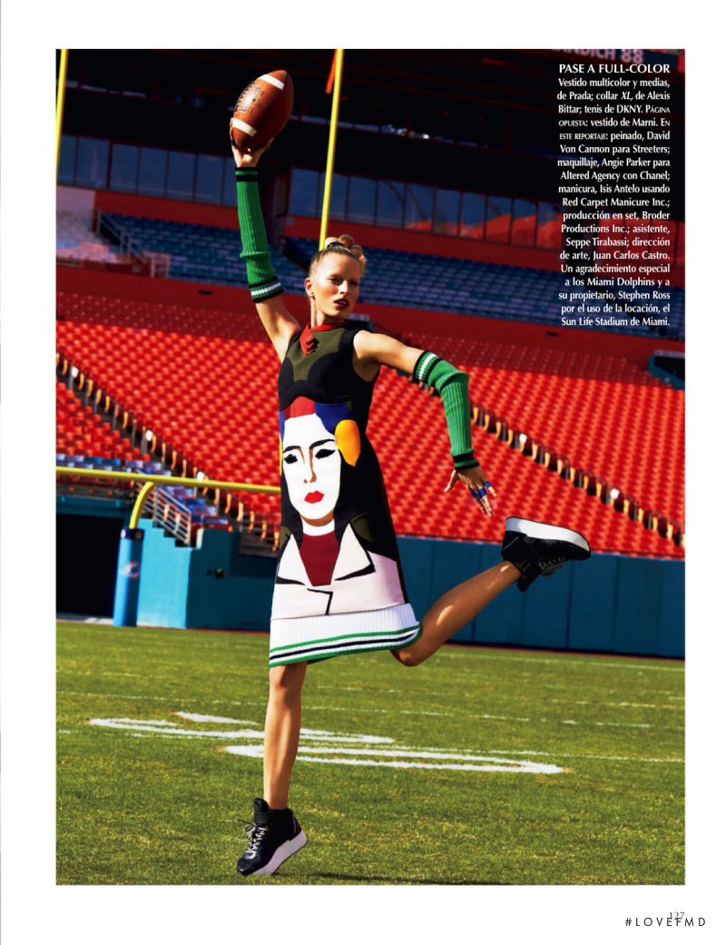 Karolina Kurkova featured in Game On, April 2014