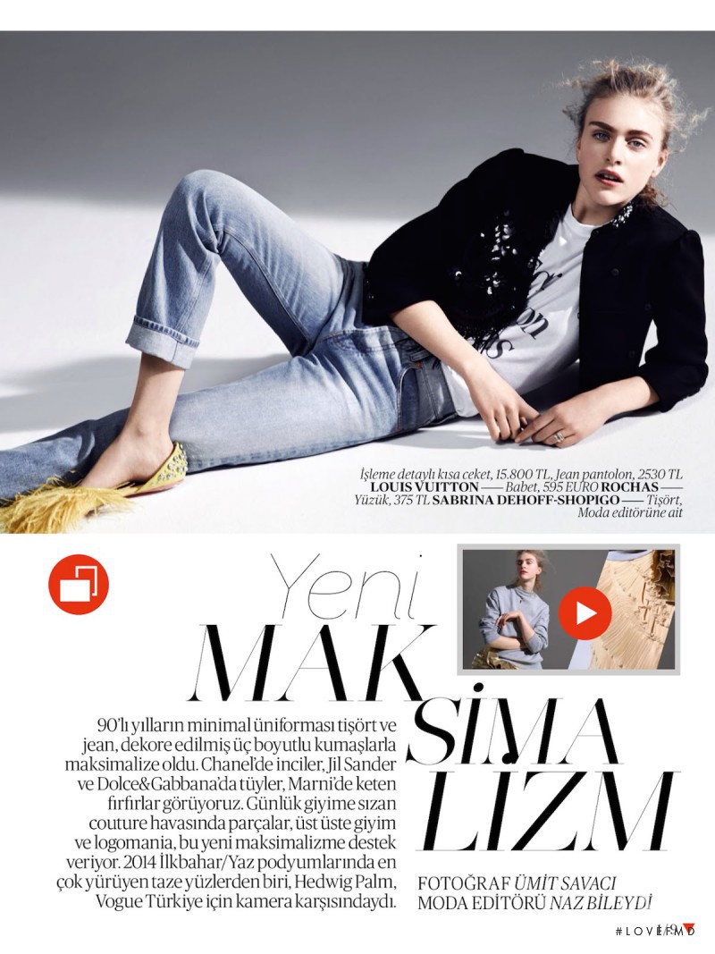 Hedvig Palm featured in Yeni Mak Sima Lizm, April 2014