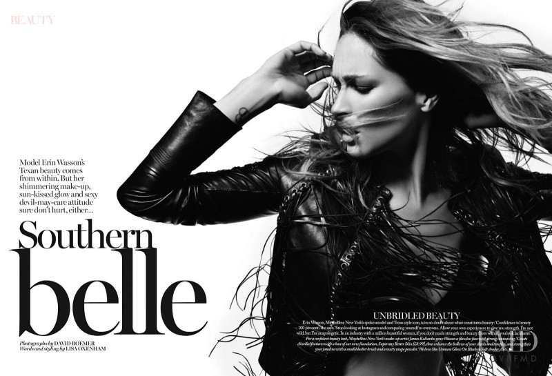 Erin Wasson featured in Southern Belle, May 2014