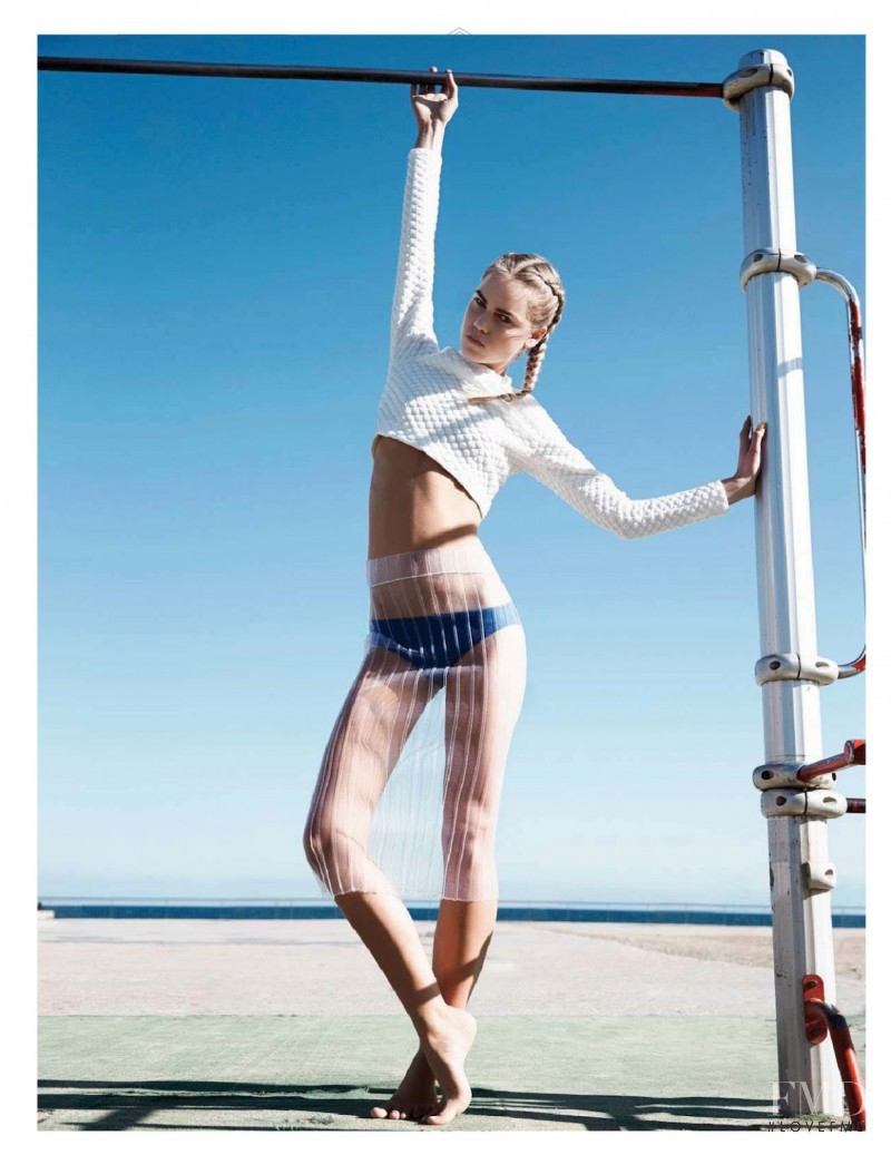 Line Brems featured in Beauté, May 2014