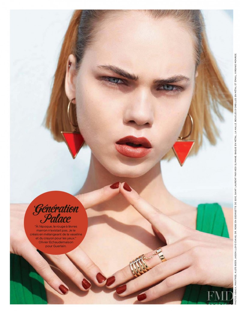 Line Brems featured in Beauté, May 2014