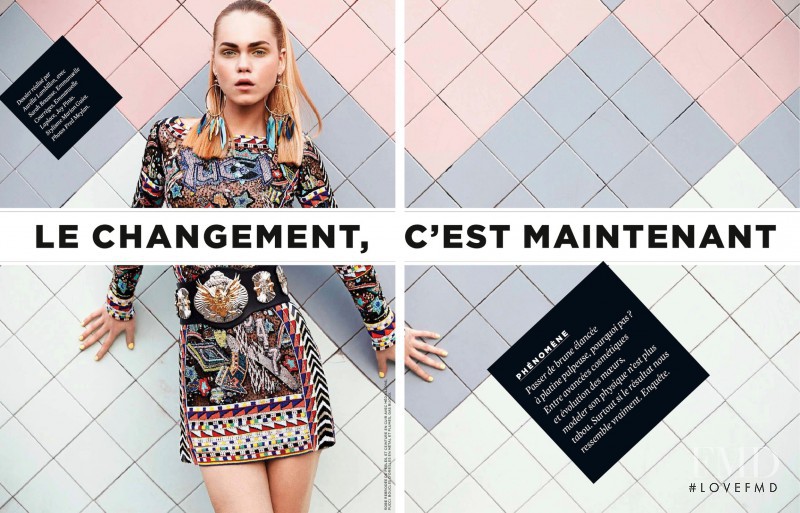 Line Brems featured in Beauté, May 2014