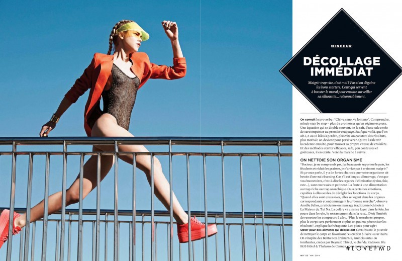 Line Brems featured in Beauté, May 2014