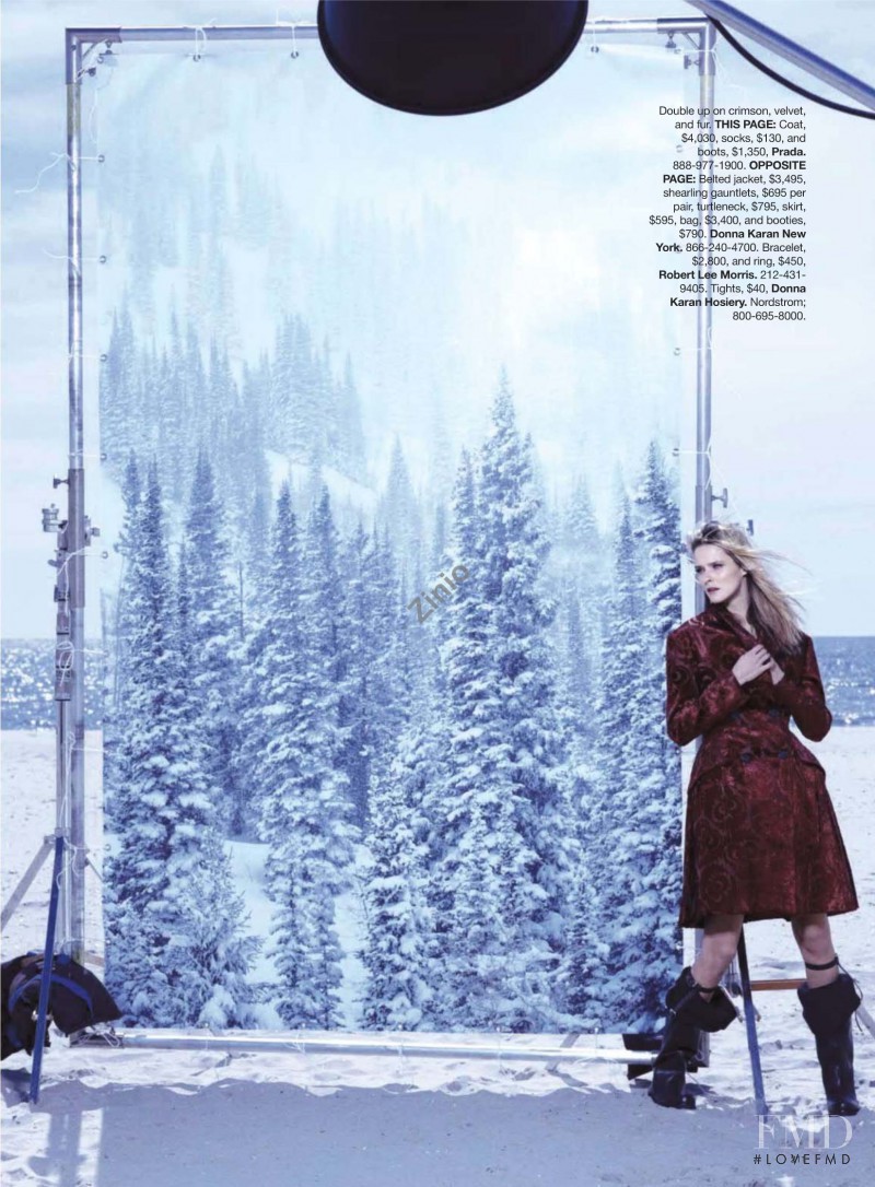 Carmen Kass featured in Winter\'s Best Coats, November 2009