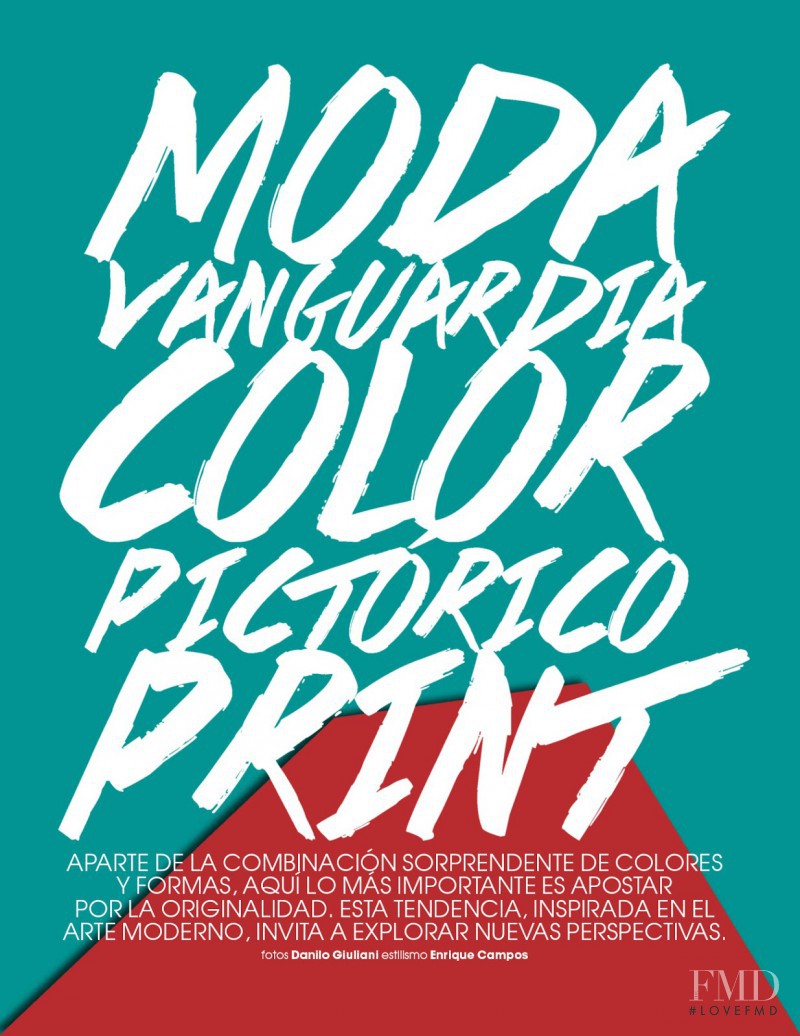 Moda Vanguardia Color Pictórico Print, April 2014