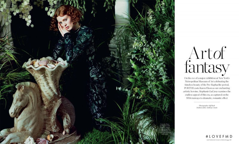 Karen Elson featured in Art Of Fantasy, May 2014