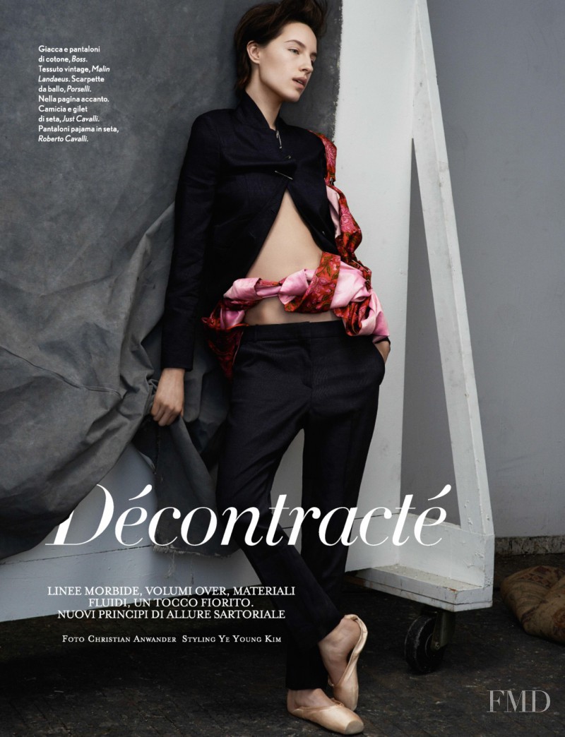 Alix Angjeli featured in Décontracté, April 2014