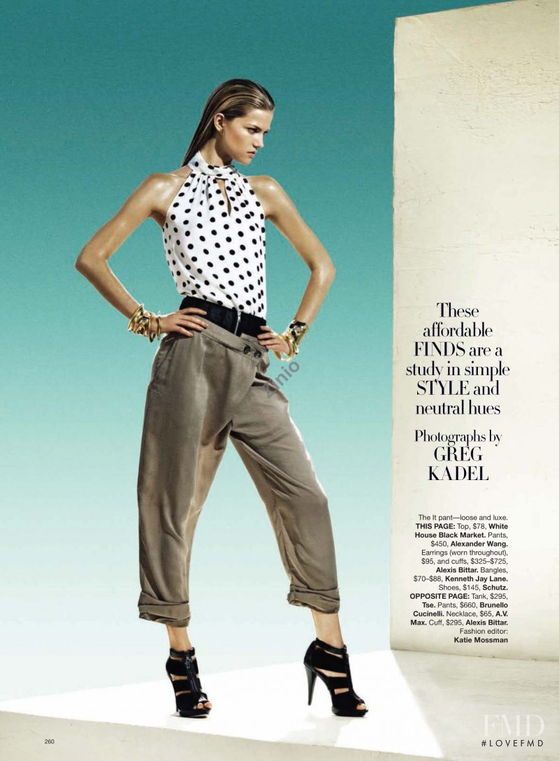 Kasia Struss featured in Cheap, Easy Pieces, October 2009