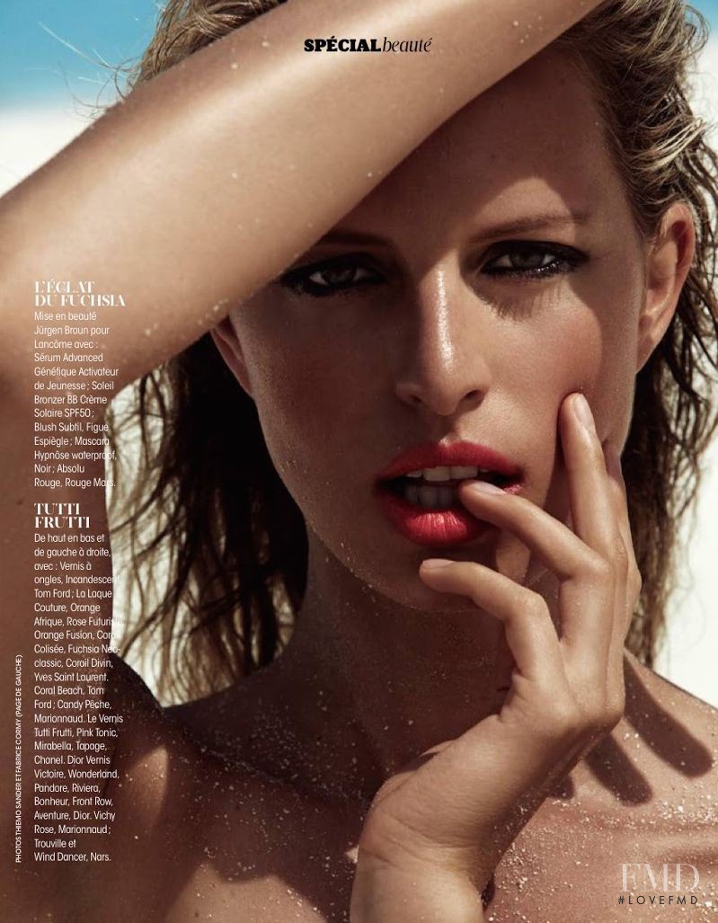 Karolina Kurkova featured in Objectif Soleil, April 2014