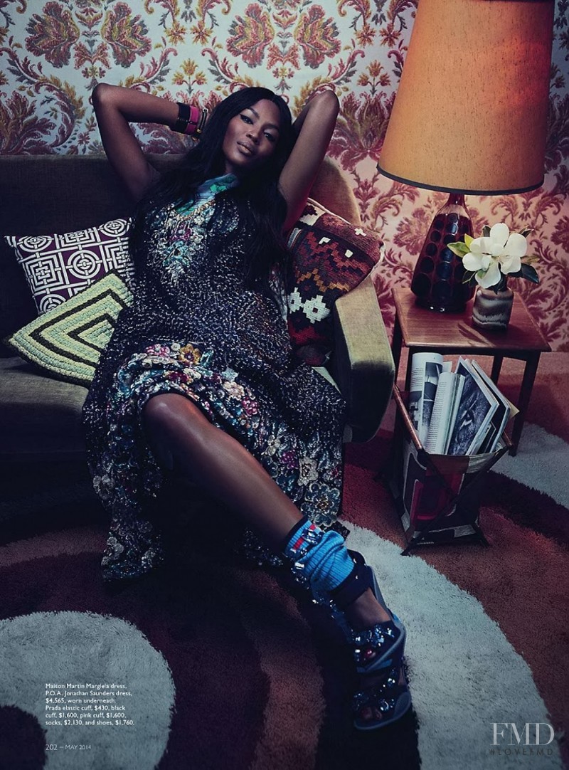 Naomi Campbell featured in Sitting Pretty, May 2014