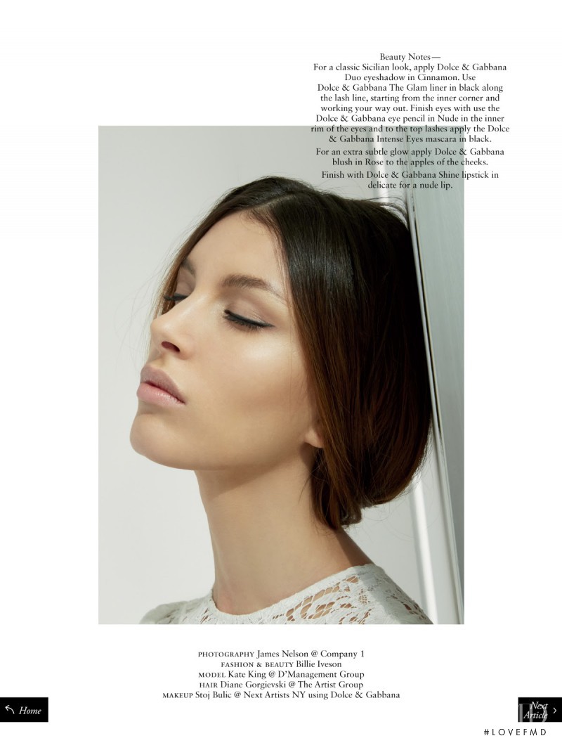 Kate King featured in First Light, April 2014