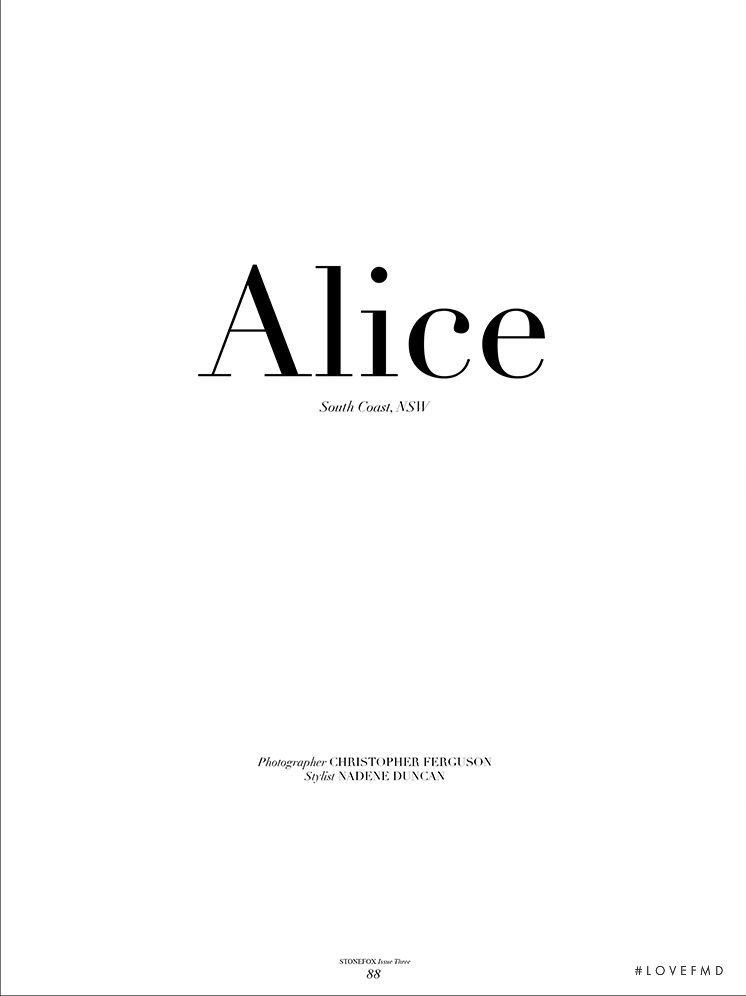 Alice, March 2014