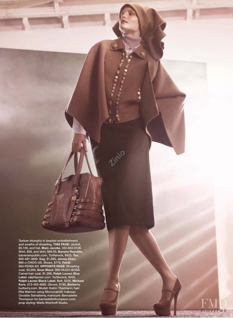 Katrin Thormann featured in Fall\'s Best Coats, October 2009