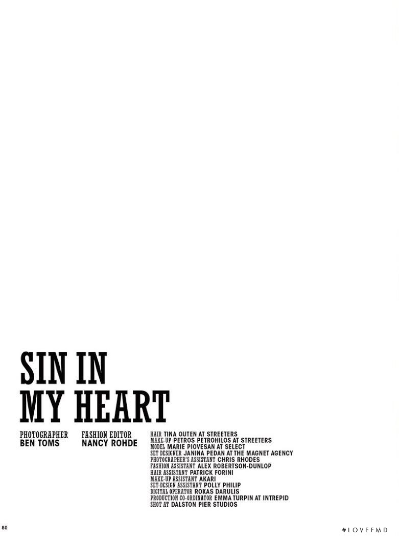 Sin In My Heart, June 2014